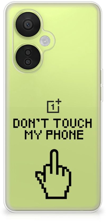 Coque Téléphone pour OnePlus Nord CE 3 Lite Housse en Cuir Etui de Protection Finger Do Not Touch My Phone
