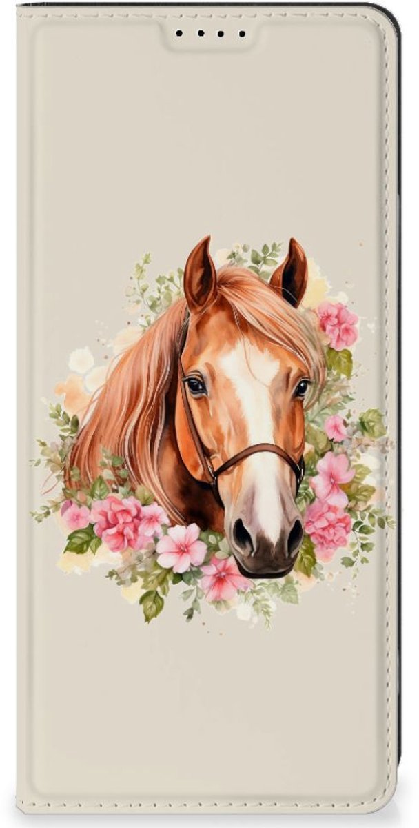 Book Case voor Hoesje maken voor OPPO A58 4G Paard