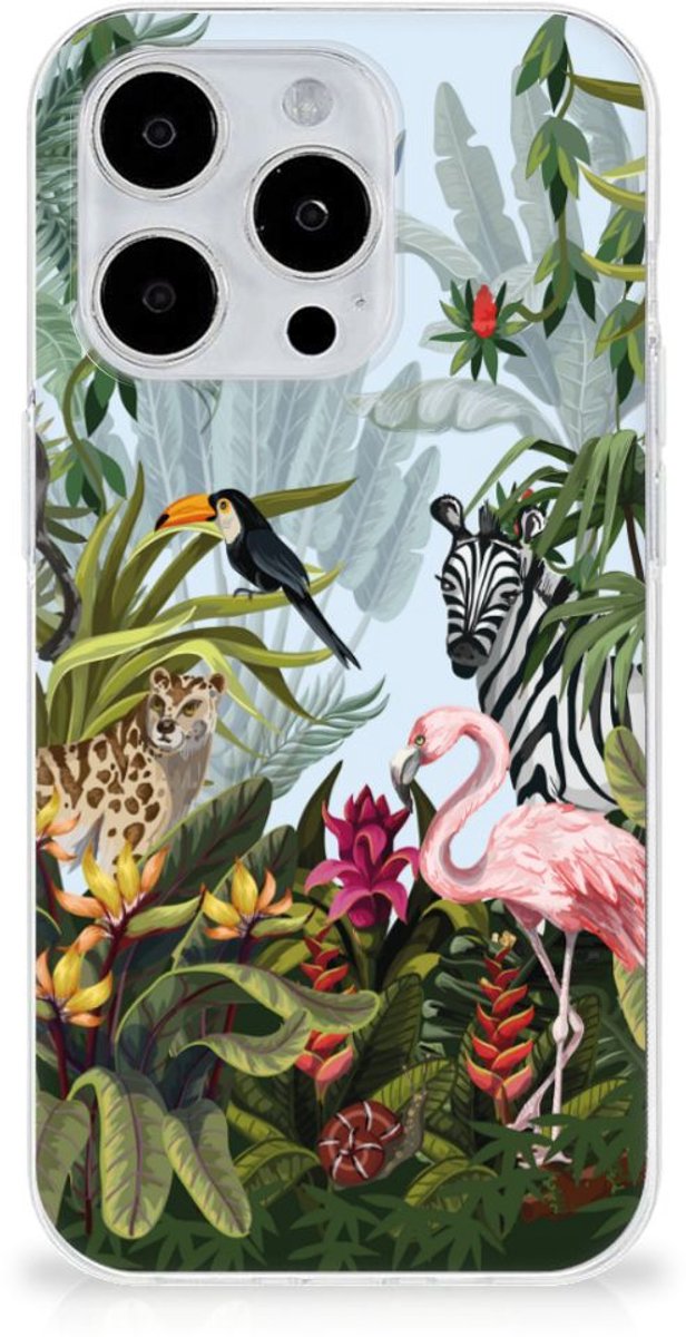 TPU Hoesje voor iPhone 15 Pro Jungle
