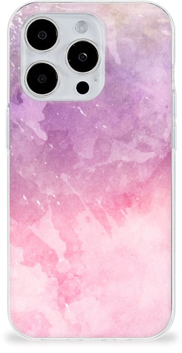 Hoesje maken iPhone 15 Pro Pink Purple Paint