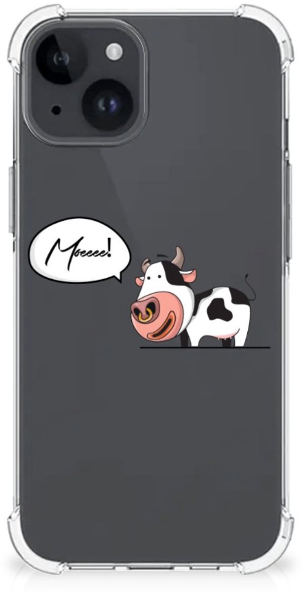 iPhone 15 Plus Stevig Bumper Hoesje Cheeky Cow