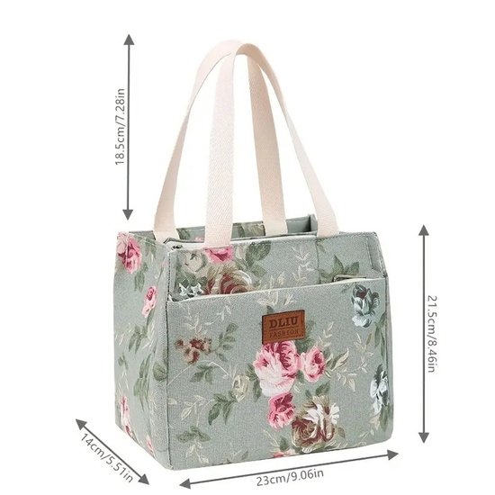 Nivard Koeltas - Koelbox - Koelelementen - Coolbox - Auto - Lunchtas - Strand - Roze Bloemen van Nivard — afbeelding 4