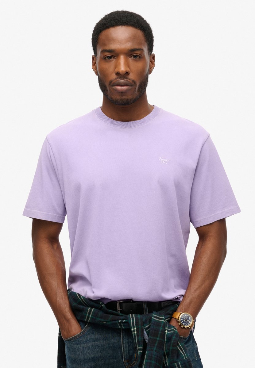 Superdry Vintage Mark T-Shirt Heren T-shirts Paars