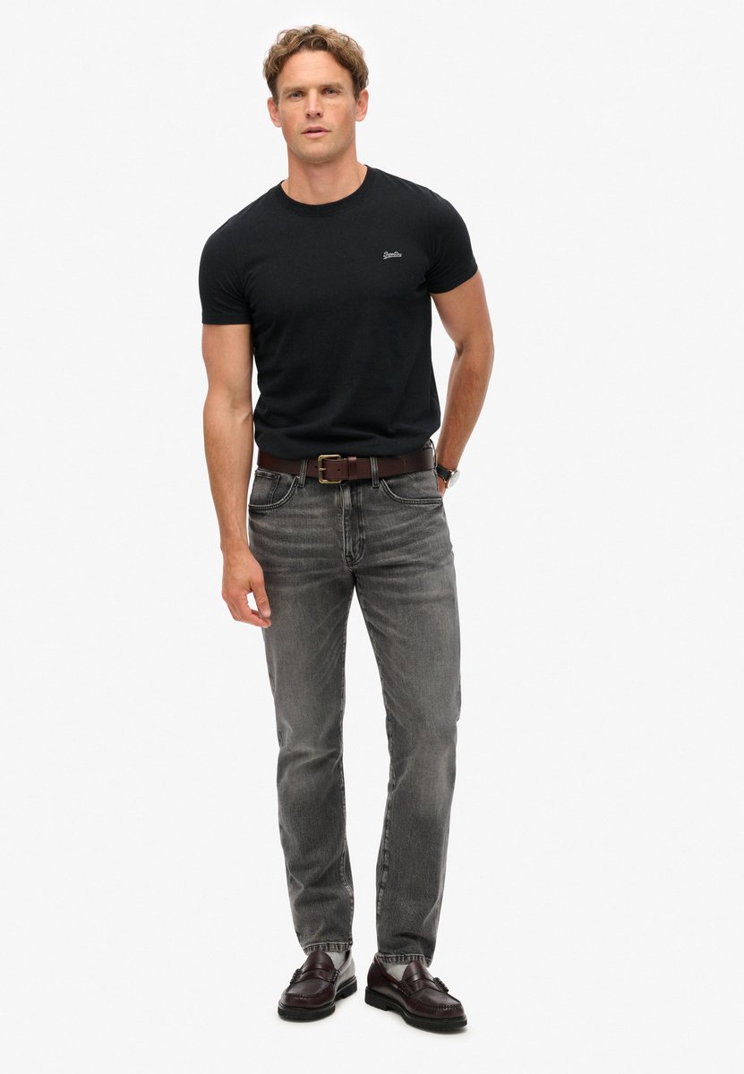 Superdry Vintage slimfit jeans van biologisch katoen met rechte pijpen Heren Jeans Grijs
