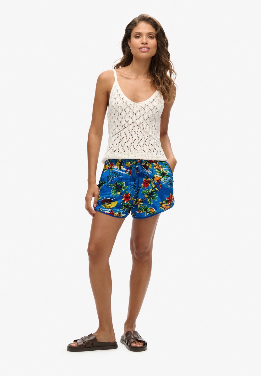 Superdry Strandshort Dames Korte broeken Blauw
