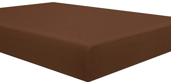 Hoeslaken 90x200 Katoen - Jersey - Plus de couleurs - Sans repassage - Longue durée de vie - Marron