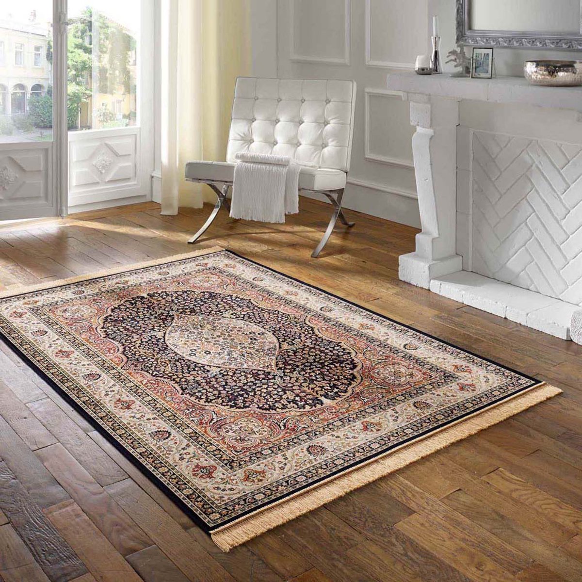 Perzisch tapijt - Regal Ariadne donkerblauw 95x140