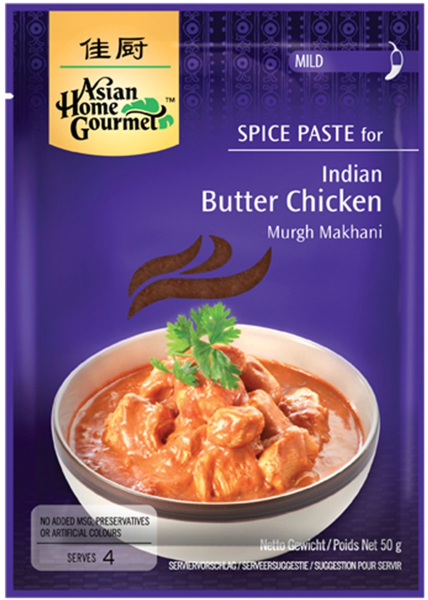 Asian Home Gourmet Indiase Boter Kip 12 x 50 g