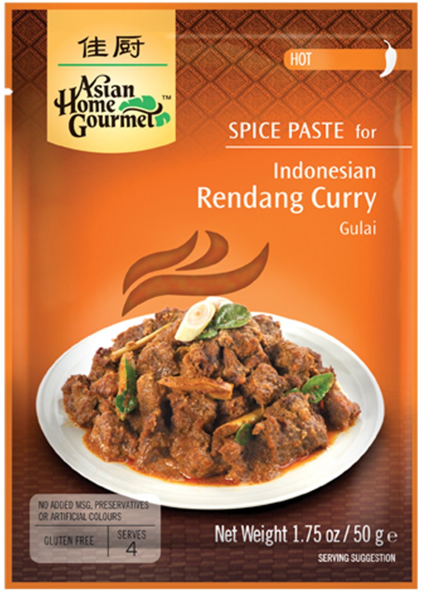 Asian Home Gourmet Indonesische Rendang Curry Gulai 12 x 50 g