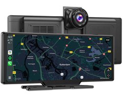 Navigatiesysteem 10 inch - Ingebouwde Dashcam - Apple Carplay & Android Auto (draadloos) - Universeel - Inclusief 64Gb SD-kaart Navigatiesysteem 10 inch - Ingebouwde Dashcam - Apple Carplay & Android Auto (draadloos) - Universeel - Inclusief 64Gb SD-kaart