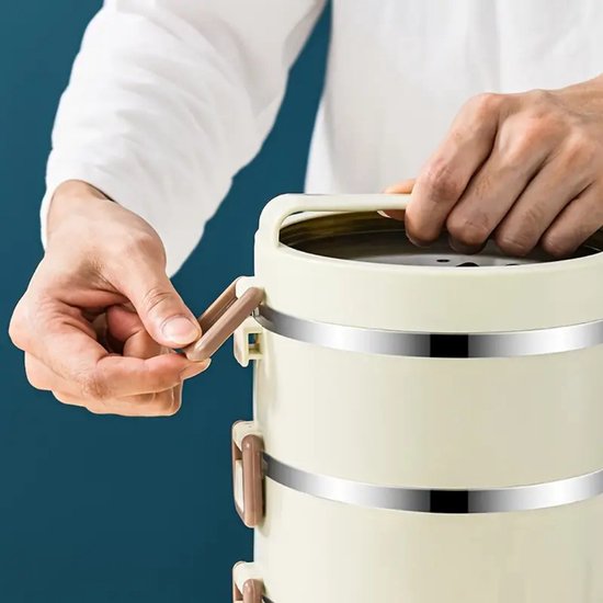 Sac isotherme Nivard - Glacière - Éléments de refroidissement - Glacière - Voiture - Sac à lunch - Plage - Beige - 2 couches