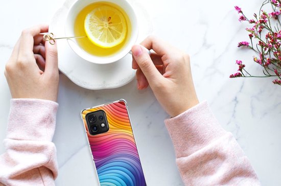 Coque antichoc adaptée au Motorola Edge 40 Pro Rainbow