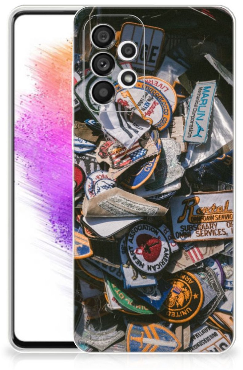 Samsung Galaxy A73 5G Siliconen Hoesje met foto Badges