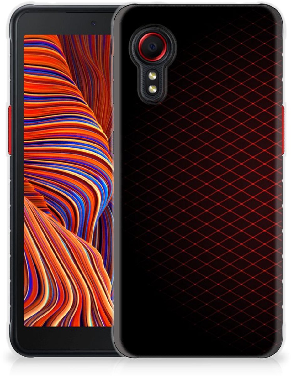 TPU Hoesje voor Samsung Galaxy Xcover 5 TPU bumper Geruit Rood