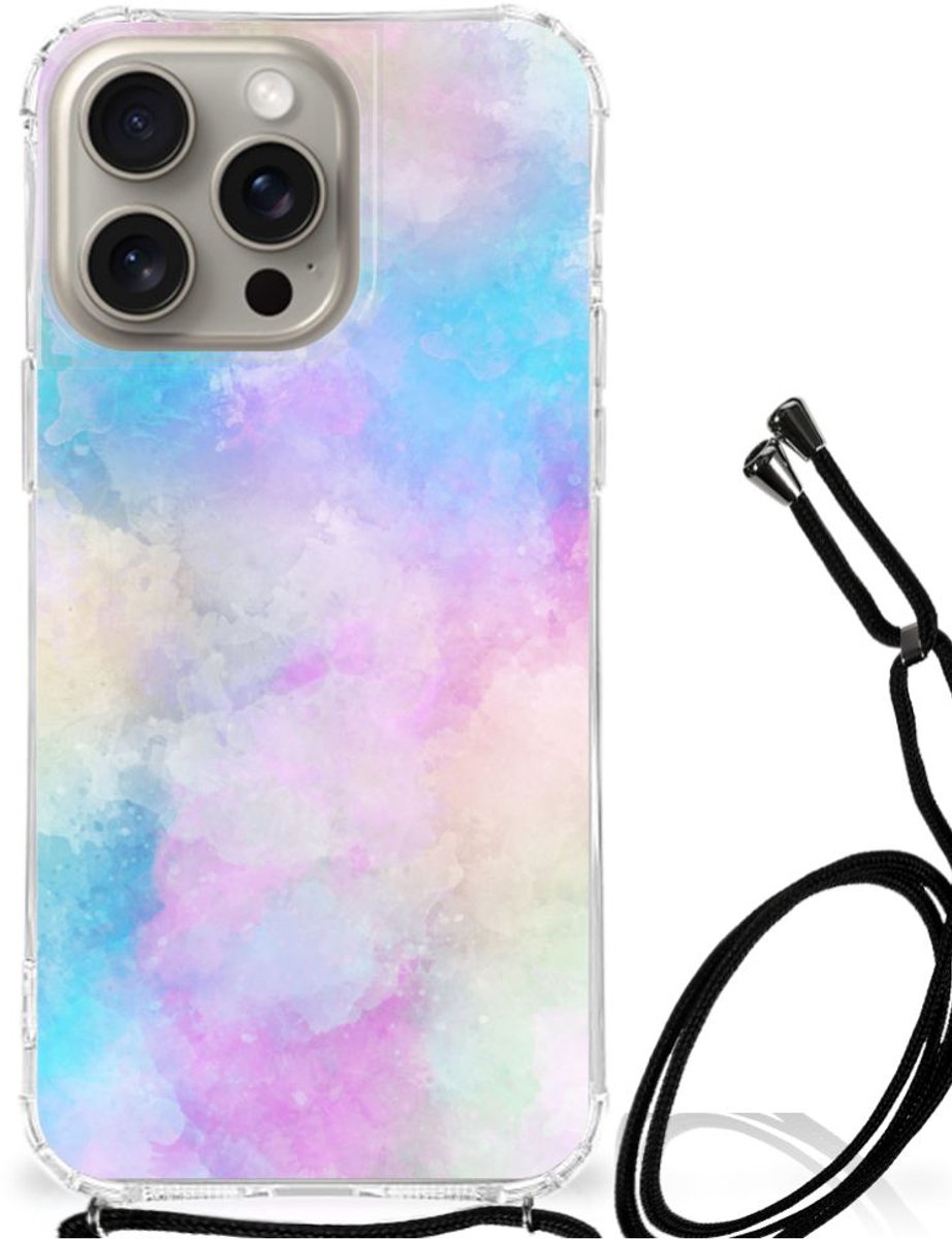Back Cover voor Back Cover iPhone 15 Pro Max Watercolor Light