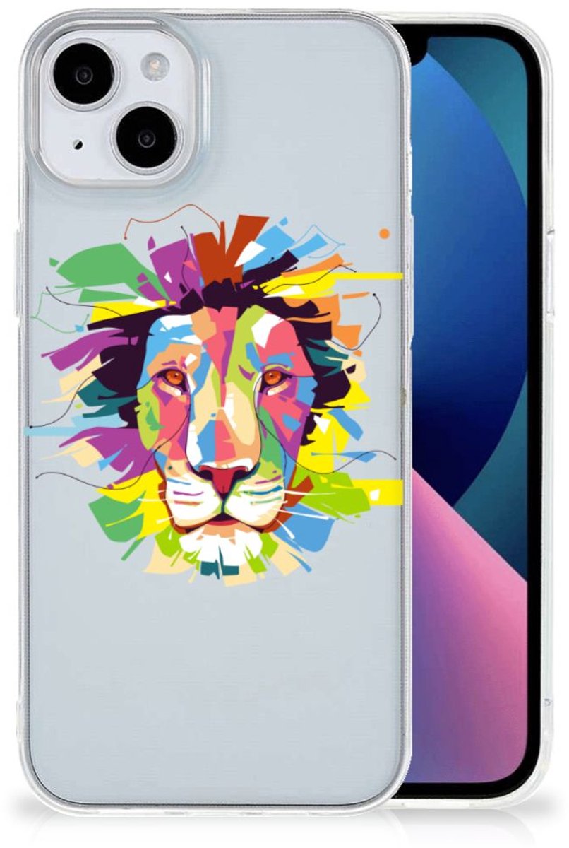 iPhone 15 Plus Telefoonhoesje met Naam Lion Color