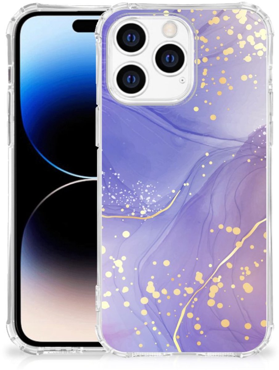 Back Cover voor Apple iPhone 14 Pro Max Watercolor Paars