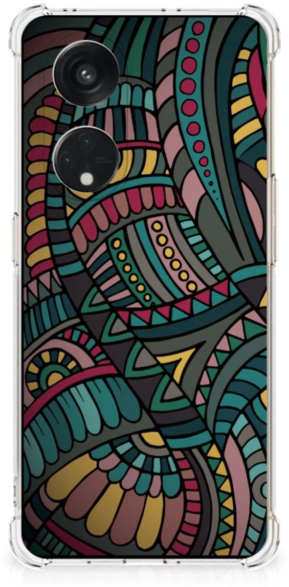 OPPO Reno8 T 5G Doorzichtige Silicone Hoesje Aztec