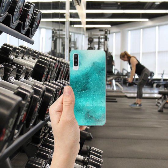Hoesje maken Samsung Galaxy A70 Painting Blue
