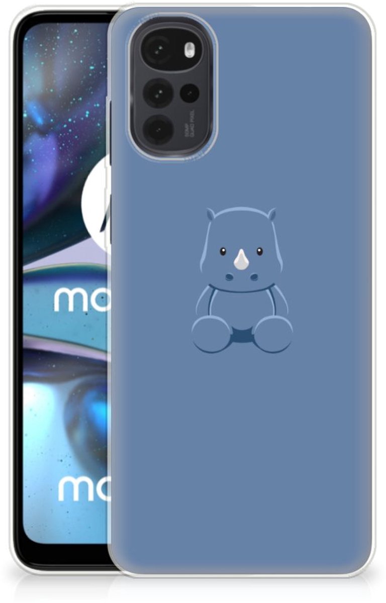 TPU Hoesje voor Motorola Moto G22 Telefoonhoesje met Naam Baby Rhino