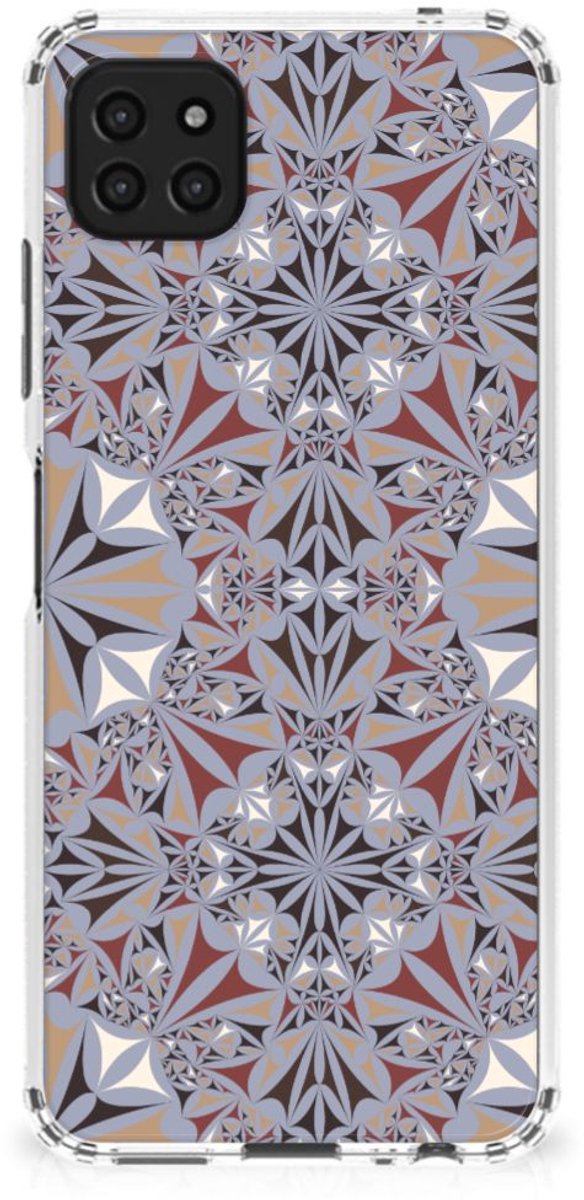 Samsung Galaxy A22 5G Anti-Shock Hoesje Flower Tiles