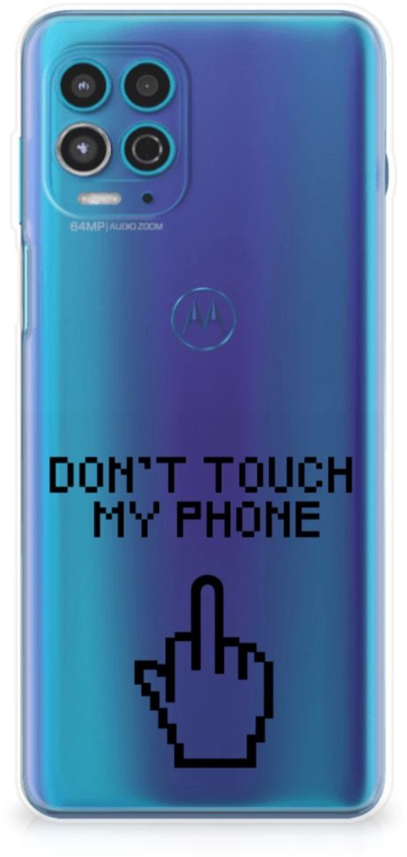 Motorola Moto G100 Silicone-hoesje Finger Don't Touch My Phone
