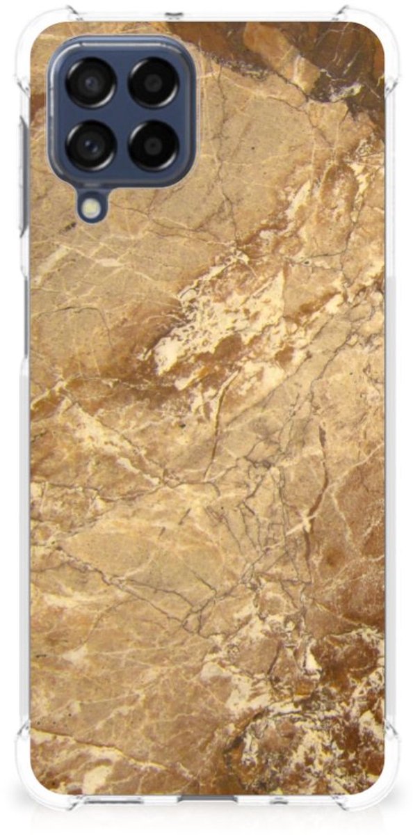 Samsung Galaxy M53 Anti-Shock Hoesje Marmer Creme
