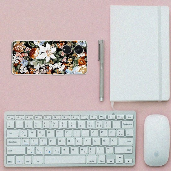 Coque en TPU adaptée à OPPO Reno8 T 5G Dark Flowers