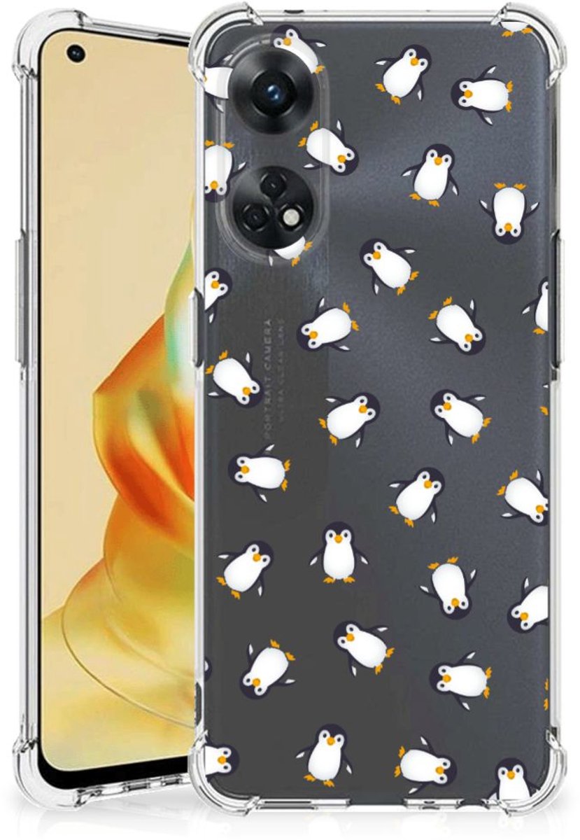 Doorzichtige Silicone Hoesje voor OPPO Reno8 T 4G Pinguïn