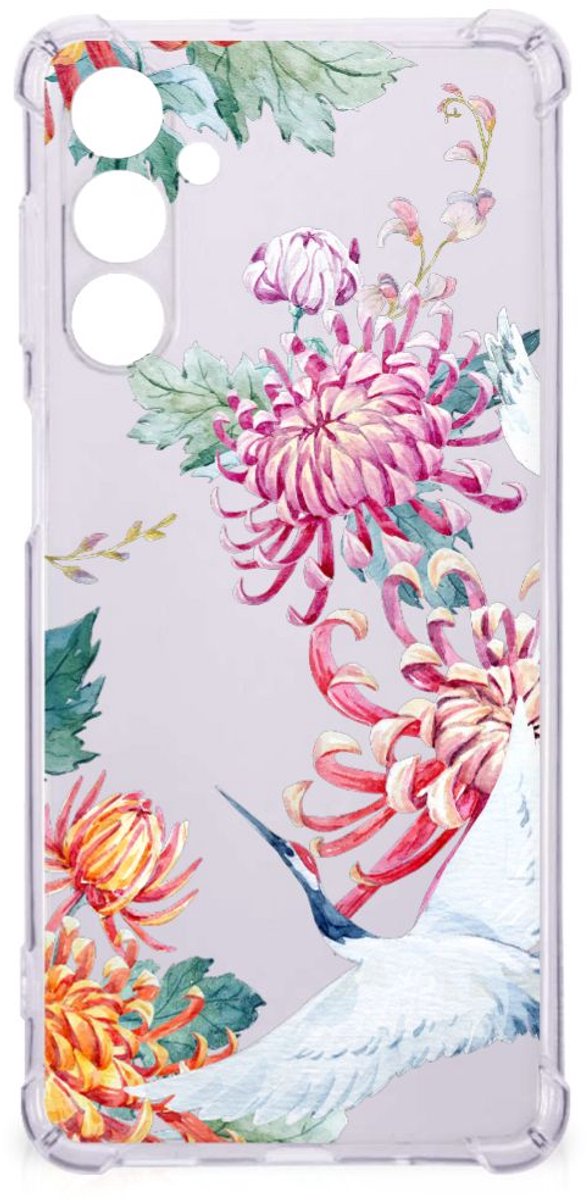 Samsung Galaxy M54 Case Anti-shock Bird Flowers