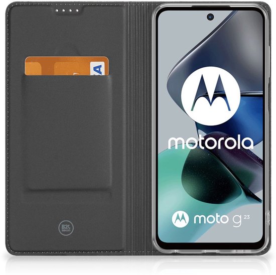 Joli étui cadeau pour hommes Motorola Moto G13 | G23 Smart Cover Steigerhout
