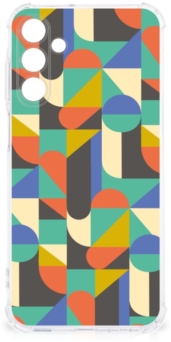 Samsung Galaxy A15 Doorzichtige Silicone Hoesje Funky Retro