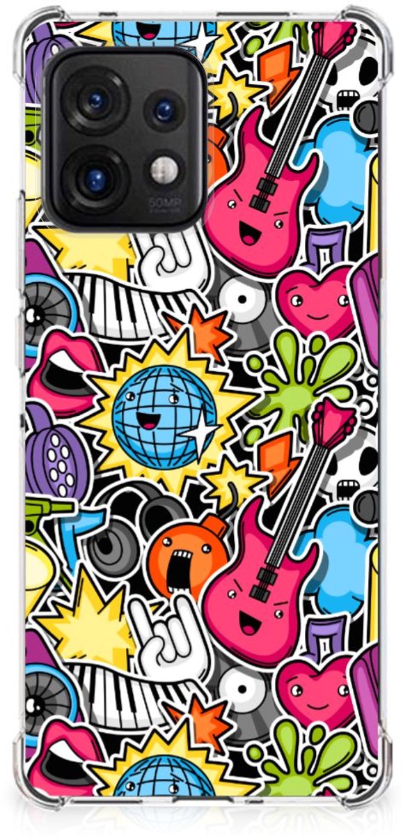 Motorola Edge 40 Pro Anti Shock Bumper Case Punk Rock