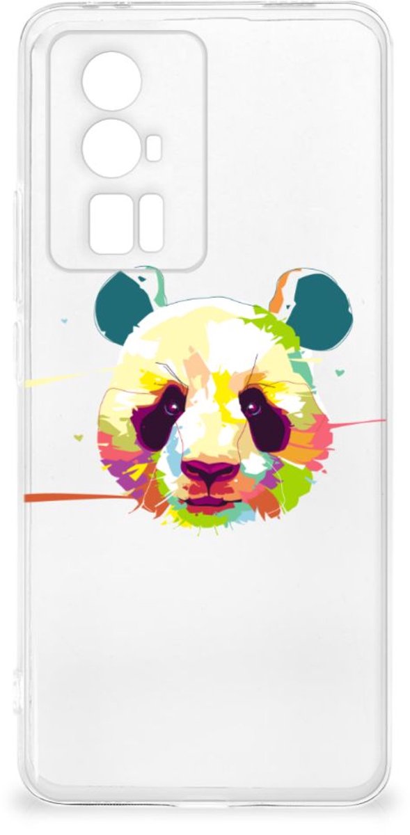 Xiaomi Poco F5 Pro Telefoonhoesje met Naam Panda Color