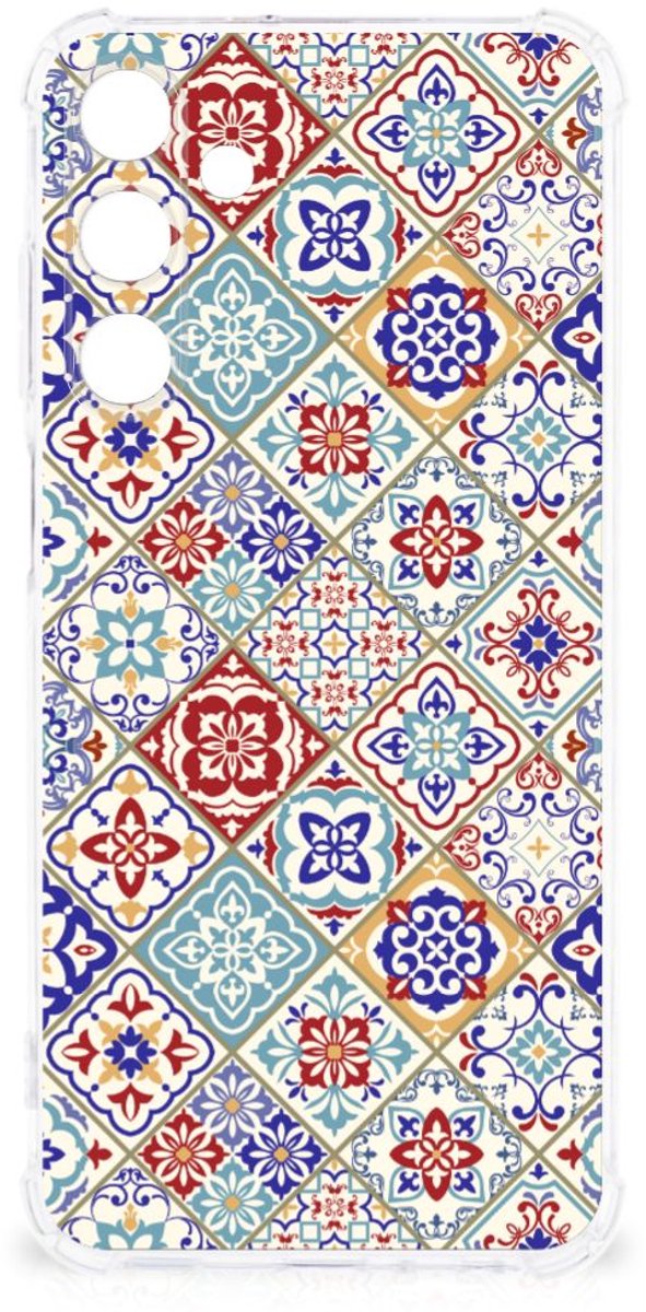 Back Cover voor Samsung Galaxy A25 Anti-Shock Hoesje Tiles Color