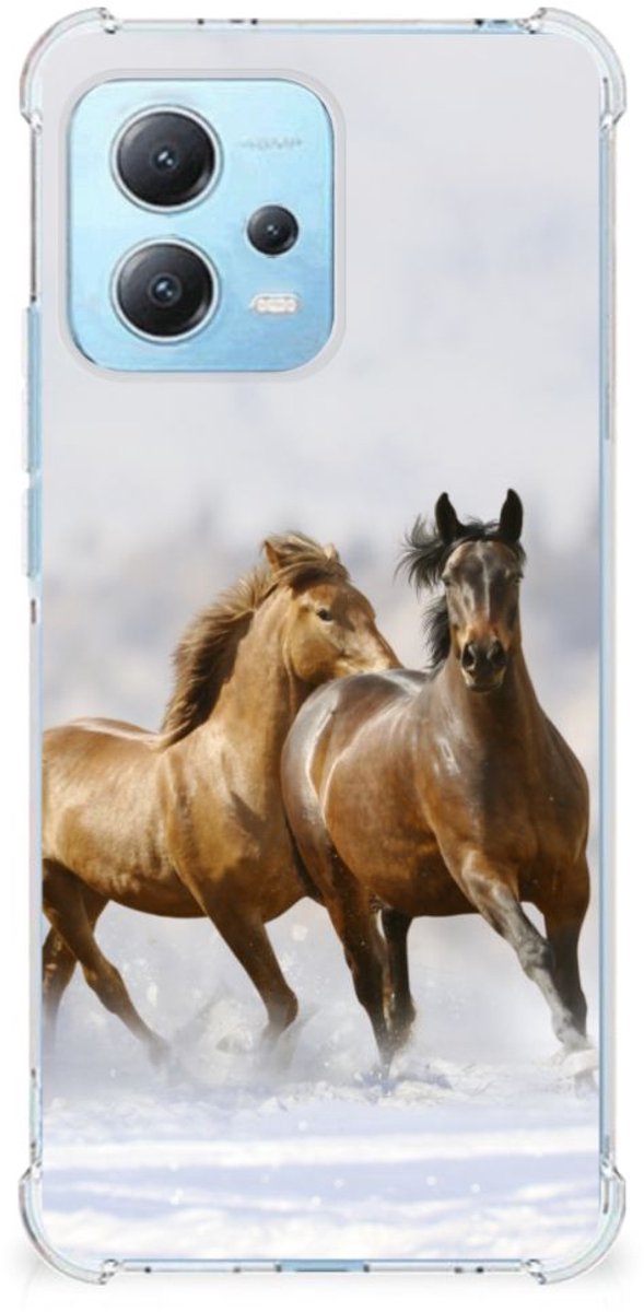 Back Cover voor Xiaomi Redmi Note 12 5G Case Anti-shock Paarden