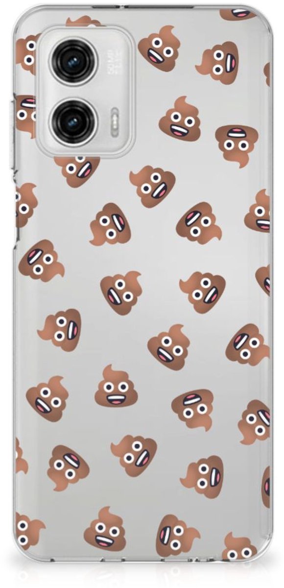 TPU bumper voor Motorola Moto G73 Poep Emojis