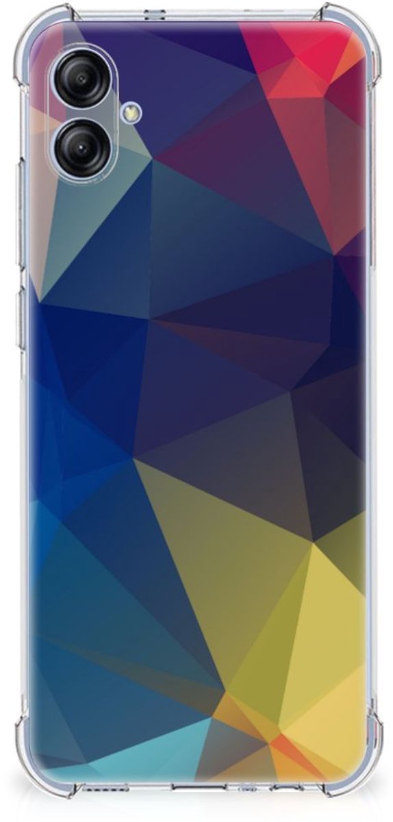 Back Cover voor Samsung Galaxy A04e Shockproof Case Polygon Dark