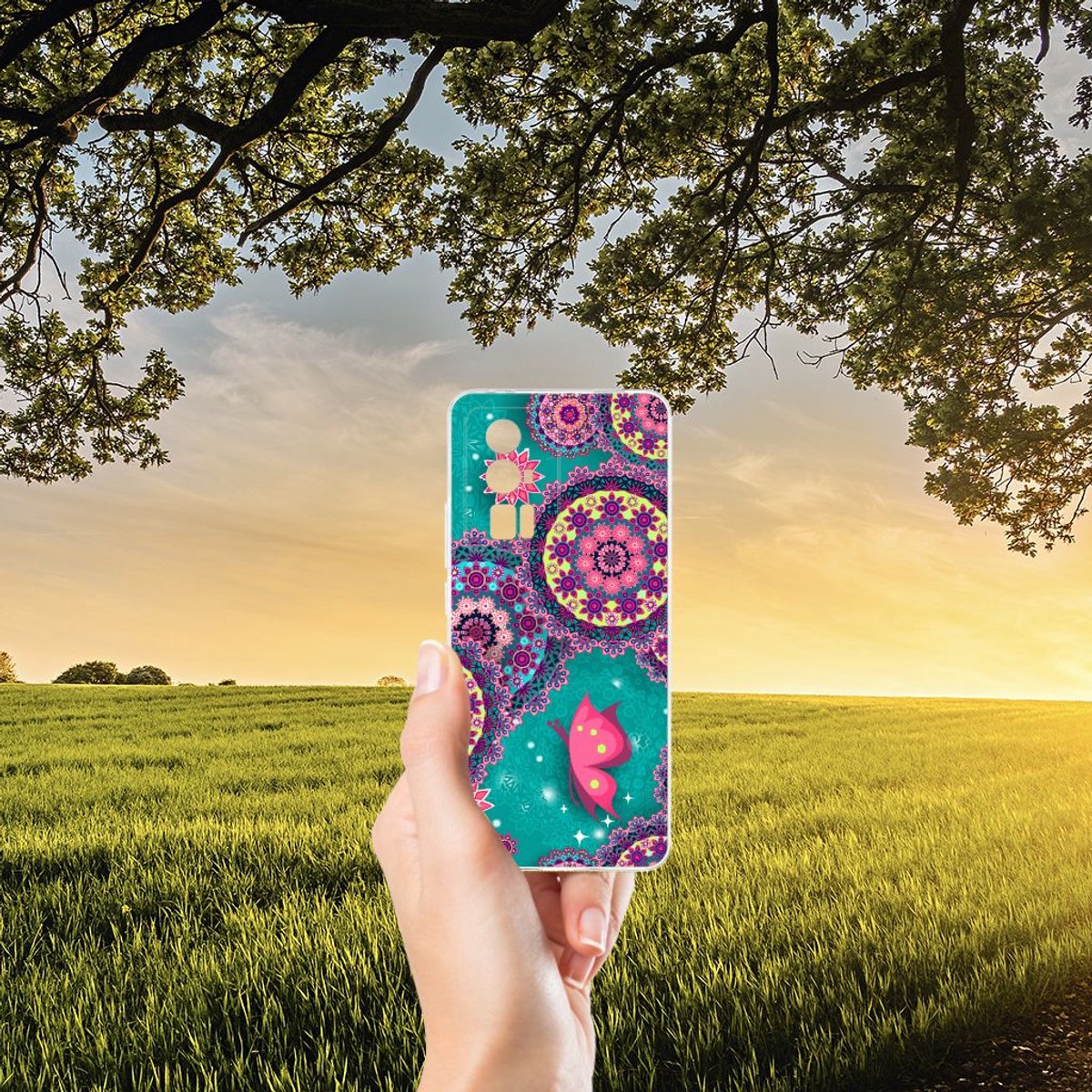Xiaomi Poco F5 Pro Hoesje maken Cirkels en Vlinders