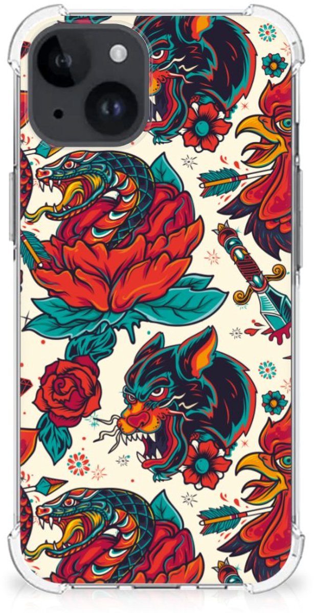 Anti-shock Hoesje met foto voor iPhone 15 Plus Old Skool