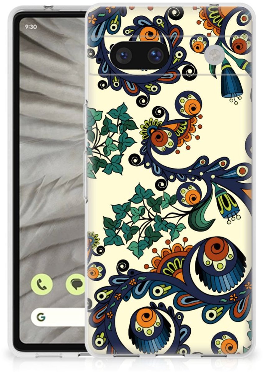 Siliconen Hoesje Google Pixel 7A Barok Flower