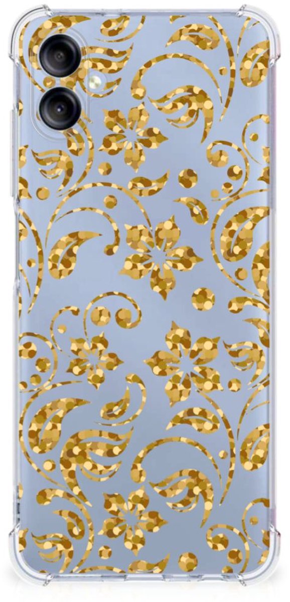 Samsung Galaxy A05 Case Gouden Bloemen