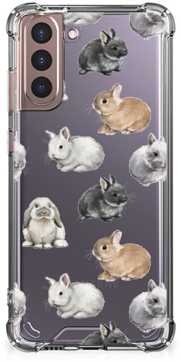 Case Anti-shock voor Samsung Galaxy S21 Plus Konijntjes