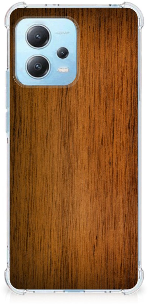 Xiaomi Redmi Note 12 5G Stevig Telefoonhoesje Donker Hout