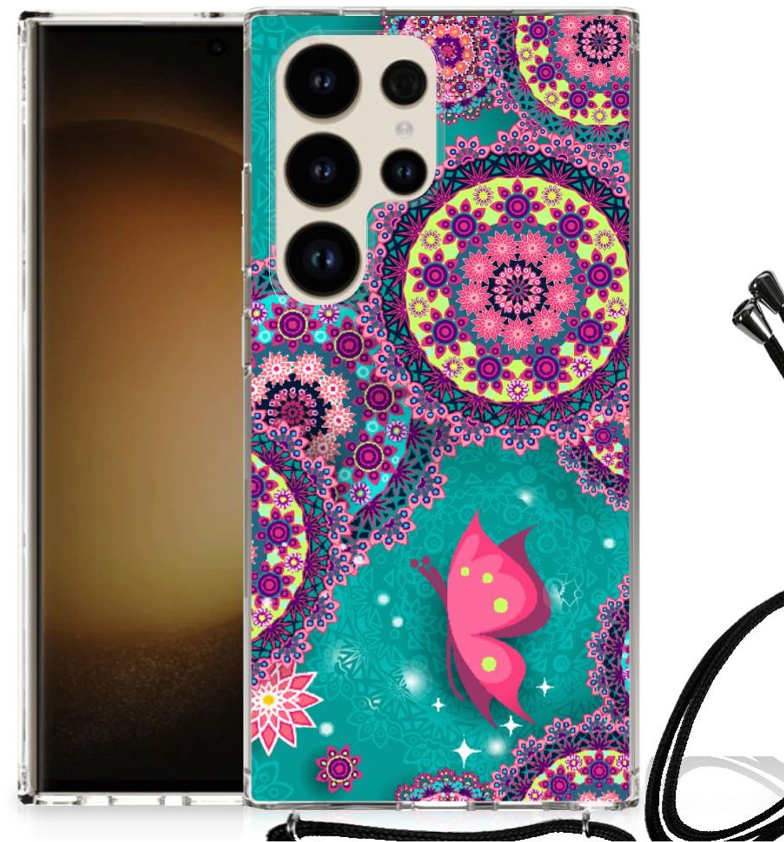 Back Cover voor Samsung Galaxy S24 Ultra Back Cover Cirkels en Vlinders
