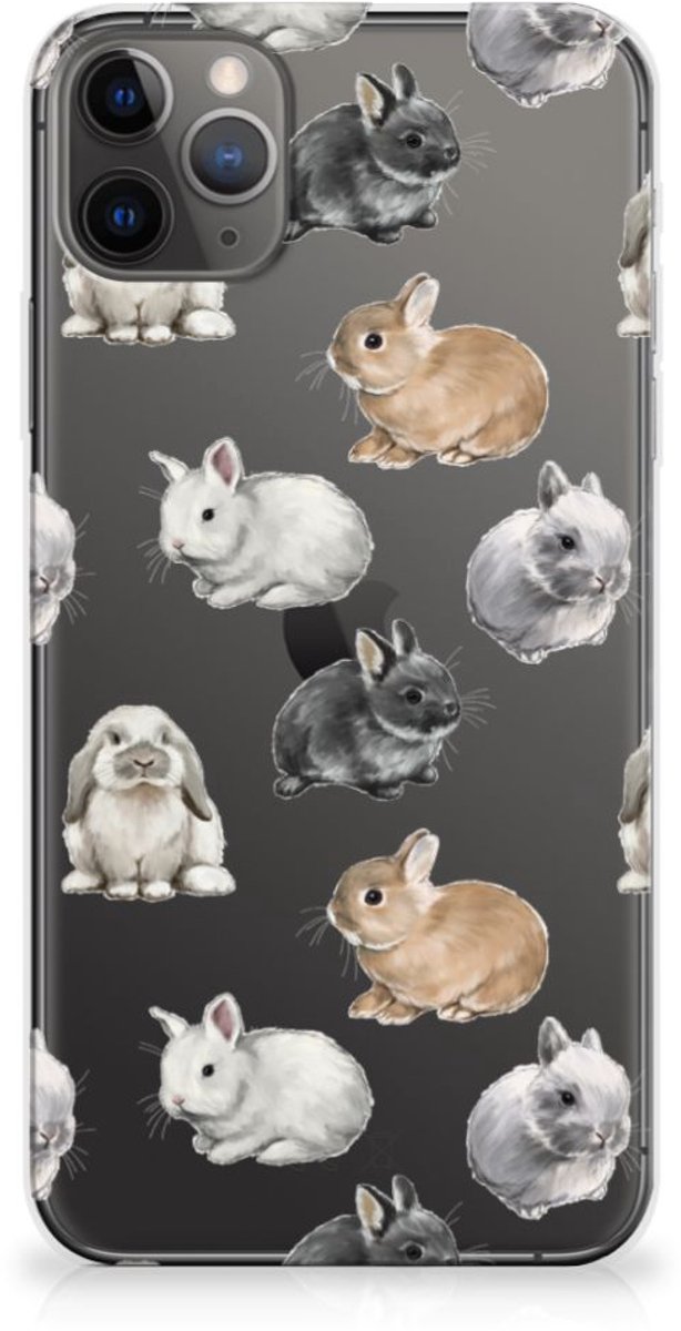 TPU Hoesje voor Apple iPhone 11 Pro Max Konijntjes