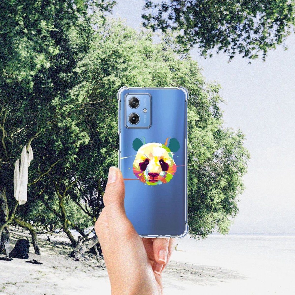 Motorola Moto G54 Stevig Bumper Hoesje Panda Color
