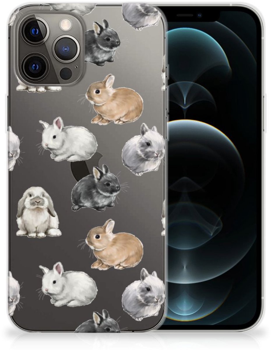 TPU Hoesje voor iPhone 12 Pro Max Konijntjes