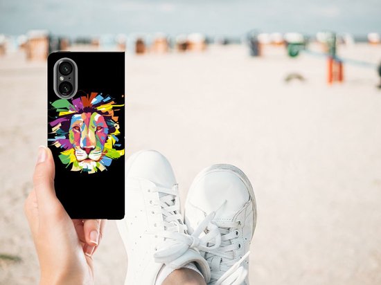 Étui magnétique Sony Xperia 5 V couleur Lion