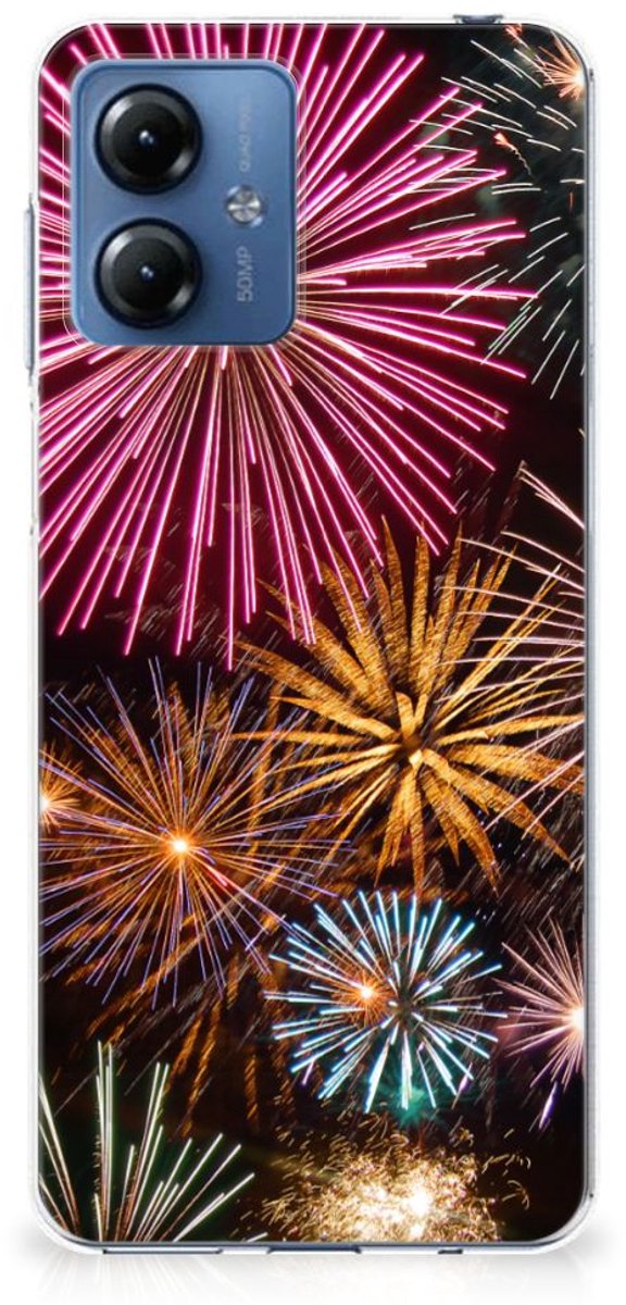 Motorola Moto G14 Silicone Back Cover Vuurwerk